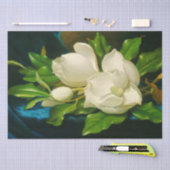 Giant Magnolias op een blauw fluwelen doek (Heade) Tissuepapier (Craft)