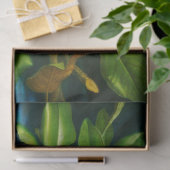 Giant Magnolias op een Blauwe Velvet Cloth Decoupa Tissuepapier (Geschenk)