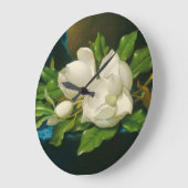 Giant Magnolias op een blauwe vlinderdoek Grote Klok (Hoek)