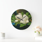 Giant Magnolias op een blauwe vlinderdoek Grote Klok (Huis)
