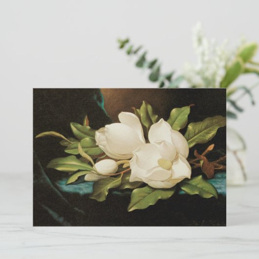 Giant Magnolias op een blauwe vlinderkast van MJ H (Staand voorkant)