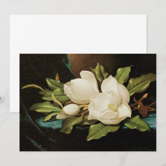 Giant Magnolias op een blauwe vlinderkast van MJ H (Voorkant / Achterkant)