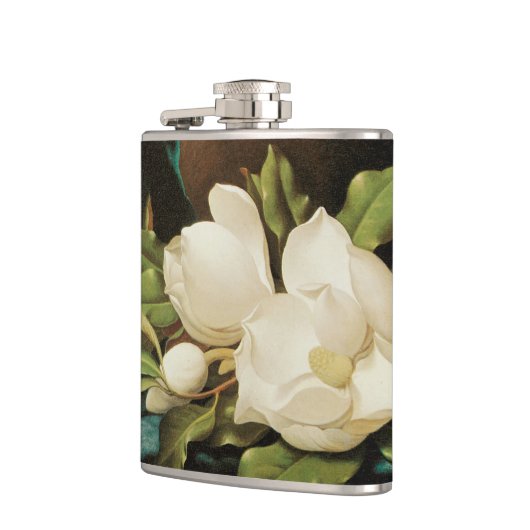 Giant Magnolias op een blauwe vlinderkast van MJ H Heupfles (Links)