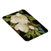 Giant Magnolias op een blauwe vlinderkast van MJ H Magneet (Rechterzijde)