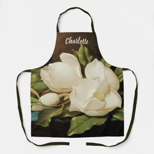 Giant Magnolias op een blauwe vlinderkast van MJ H Schort (Voorkant)