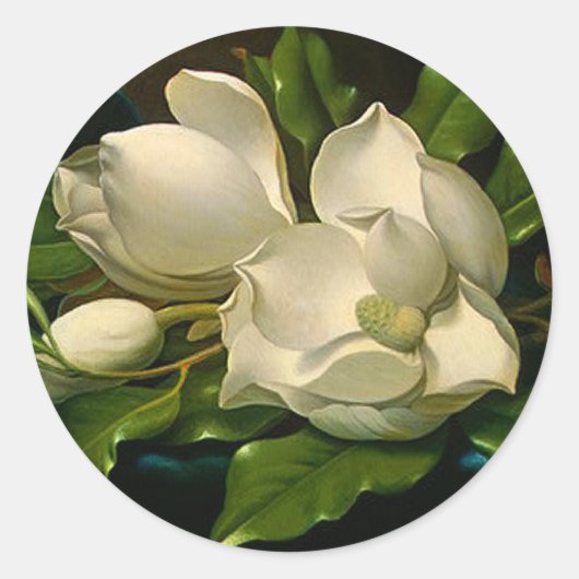 Giant Magnolia's op een Blue Velvet Cloth Stickers (Voorkant)