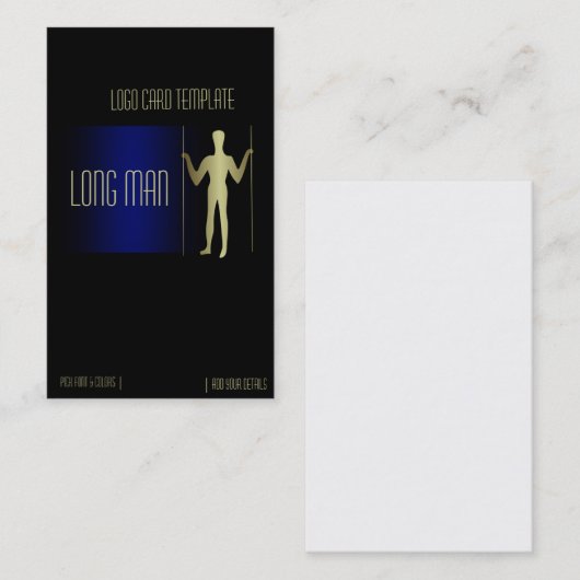 Giant Man Simple Gold Logo Visitekaartje (Voorkant / Achterkant)