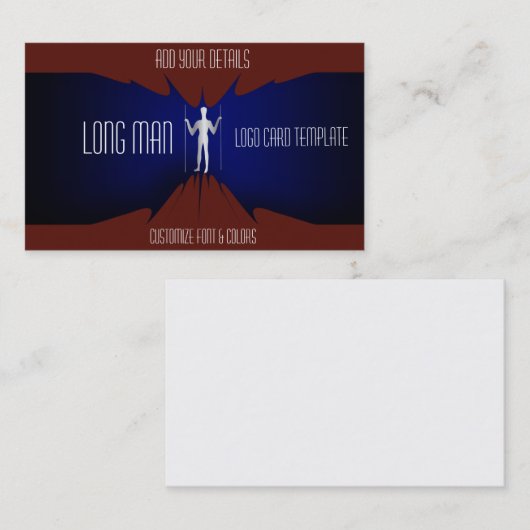 Giant Man Simple Silver Logo Visitekaartje (Voorkant / Achterkant)