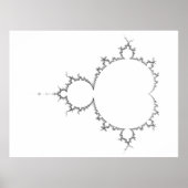 Giant Mandelbrot, zwart en wit, 13000x11000 Poster (Voorkant)