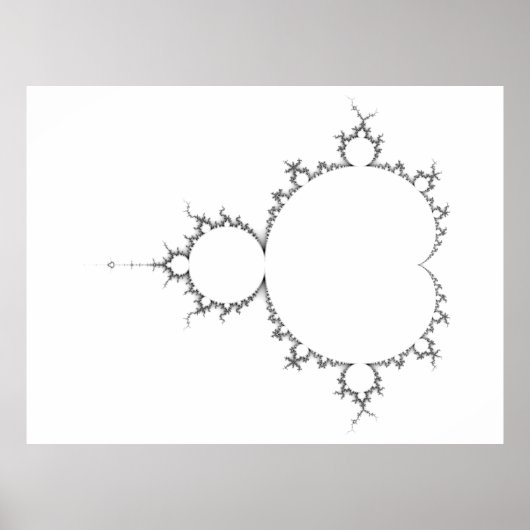 Giant Mandelbrot, zwart en wit, 13000x11000 Poster (Voorkant)