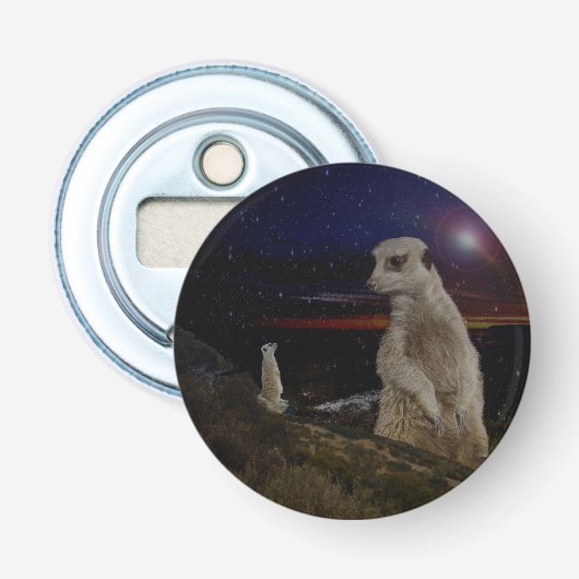 Giant Meerkat Alert Button Flesopener (Voorkant)