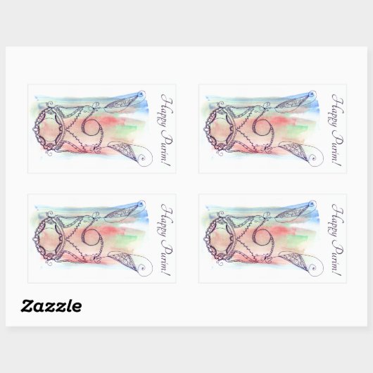 Giant Megillah Scroll Purim Rechthoekige Sticker (Vel)