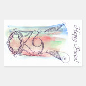 Giant Megillah Scroll Purim Rechthoekige Sticker (Voorkant)