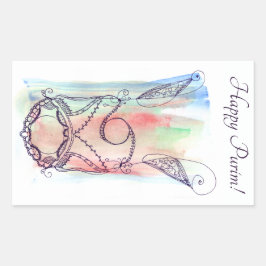 Giant Megillah Scroll Purim Rechthoekige Sticker