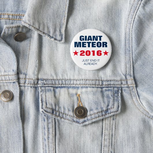 Giant Meteor 2016 grappige Button Pin (In situ)
