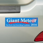 Giant Meteor 2016 Pro & Anti Alles kandidaat Bumpersticker (Op auto)