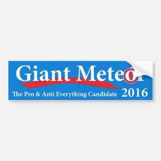 Giant Meteor 2016 Pro & Anti Alles kandidaat Bumpersticker