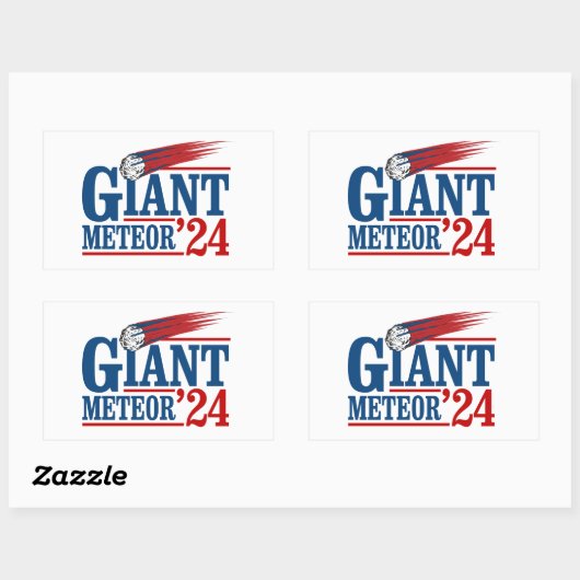 Giant Meteor 2024 Rechthoekige Sticker (Vel)