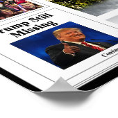 Giant Meteor Slams DC - Grappig Anti Trump Fake Ni Poster (Hoek)