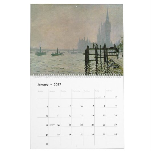 Giant Monet 2015-agenda Kalender (Jan 2027)