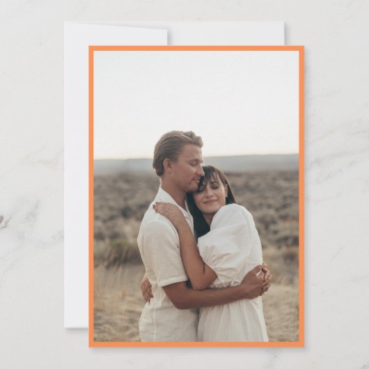 Giant Monogram Ampersand Perzik Sinaasappel Roze B Kaart (Achterkant)