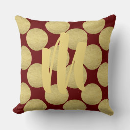Giant Monogram Gold Polka Dots Kussen