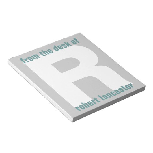 Giant Monogram Initiaal van het bureau van het Not Notitieblok (Schuin)