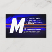 Giant monogram moderne duo-stijl visitekaartje (Achterkant)