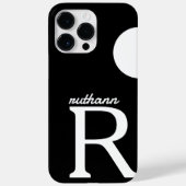 Giant Monogram Simple Black en White Case-Mate iPhone Case (Achterkant)
