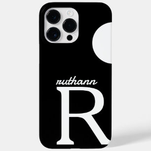 Giant Monogram Simple Black en White Case-Mate iPhone 14 Pro Max Hoesje