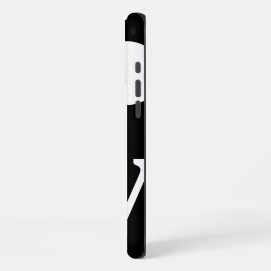 Giant Monogram Simple Black en White iPhone Hoesje (Linkerkant)