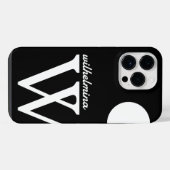Giant Monogram Simple Black en White iPhone Hoesje (Achterkant horizontaal)