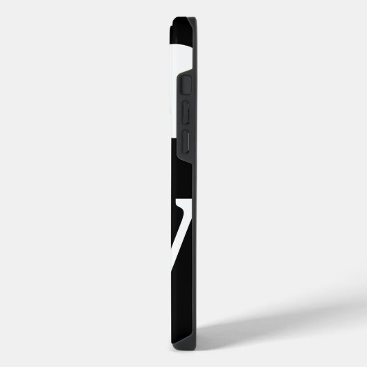 Giant Monogram Simple Black en White iPhone Hoesje (Linkerkant)