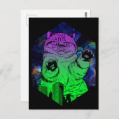 Giant Monster Catzilla aanvallen Cat Skyline Briefkaart (Voorkant / Achterkant)