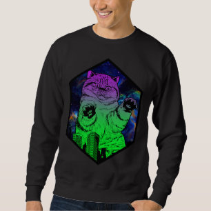 Giant Monster Catzilla aanvallen Cat Skyline Trui