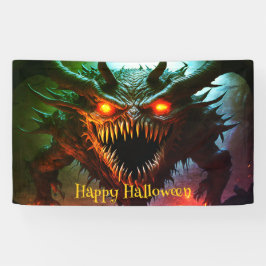 Giant Monster Halloween Banner