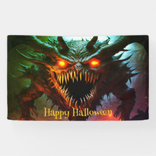 Giant Monster Halloween Banner