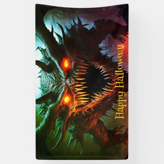 Giant Monster Halloween Banner (Verticaal)