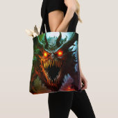 Giant Monster Halloween Canvas tas (Dichtbij)