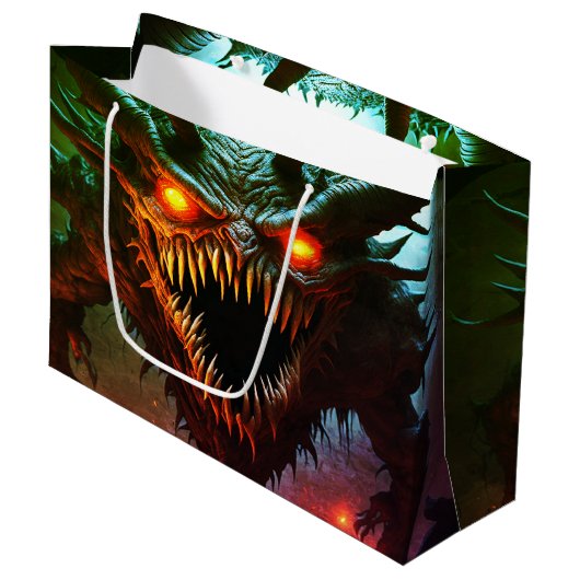 Giant Monster Halloween Gift Bag Groot Cadeauzakje (Voorkant Gekanteld)