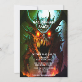 Giant Monster Halloween Party Uitnodiging