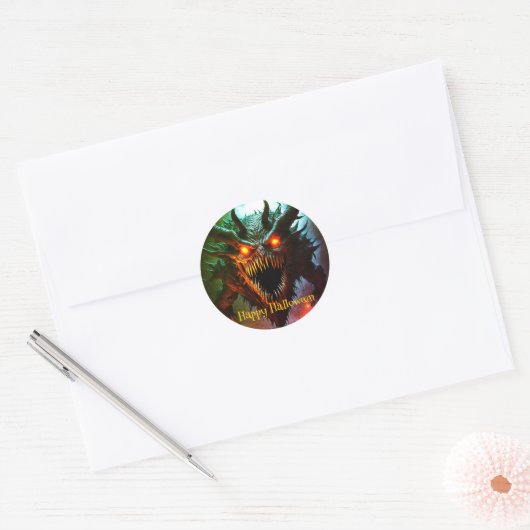 Giant Monster Halloween Sticker (Envelop)