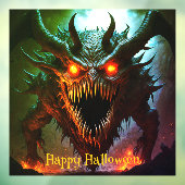 Giant Monster Halloween venster Cling Raamsticker (Vel 3)