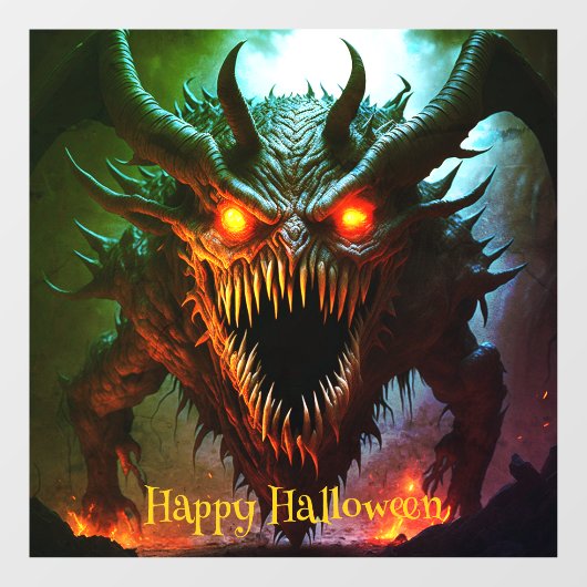 Giant Monster Halloween venster Cling Raamsticker (Vel)
