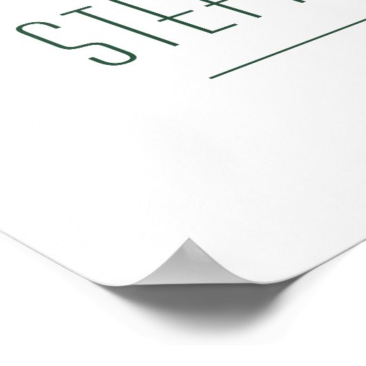 Giant Monstera Leaf Beach Weddenschap Welkom Poster (Hoek)