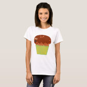 Giant Muffin Karakter Grappige Cartoon T-shirt (Voorkant volledig)