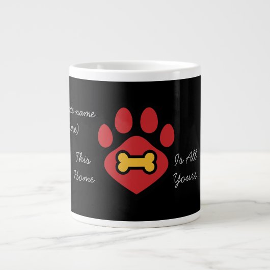 Giant Mug Animal Paw Print Grote Koffiekop (Voorkant)