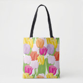 Giant Multicolor Tulip Print Tote Bag (Voorkant)