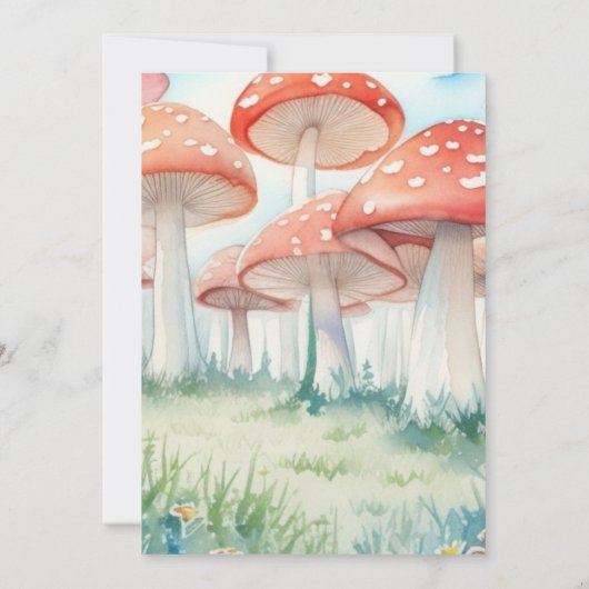 Giant Mushroom Boho Bash Verjaardag Kaart (Achterkant)