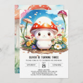 Giant Mushroom Boho Bash Verjaardag Kaart (Voorkant / Achterkant)